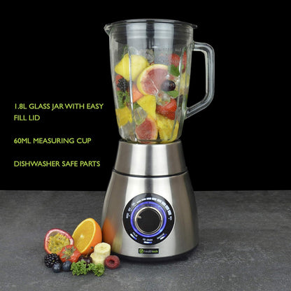 Mixeur à smoothie 1200 W Health Kick avec fonction glace pilée