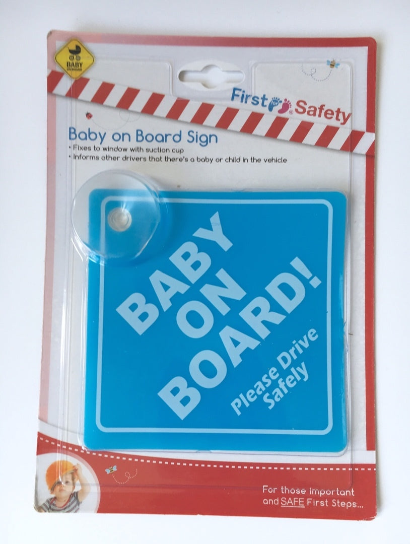 SafetyBaby On Board Car Sign -blue