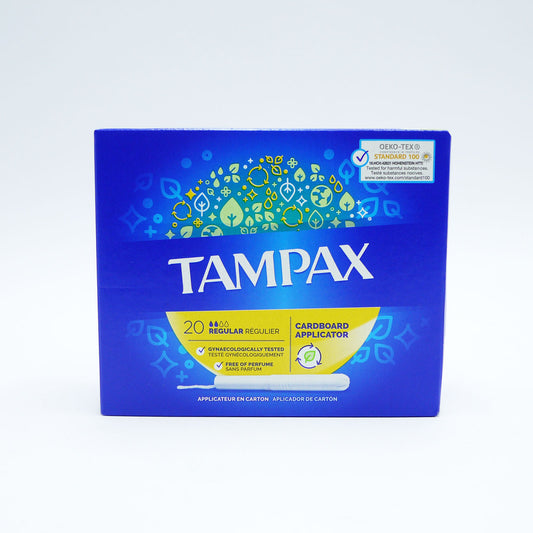 Tampax BLUEBOX Tampons Réguliers avec Applicateur en Carton Soin Féminin 20 unités