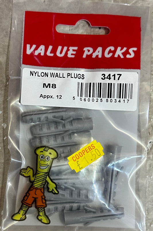 Chevilles nylon M8