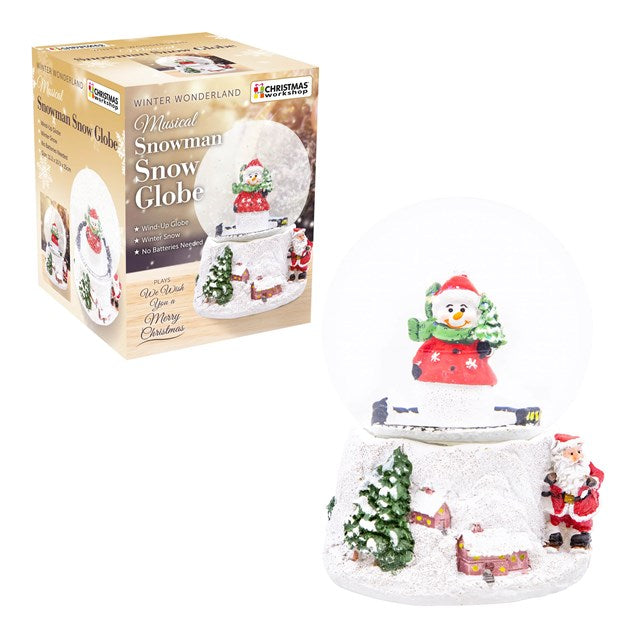 Boule à neige musicale Bonhomme de neige à remonter