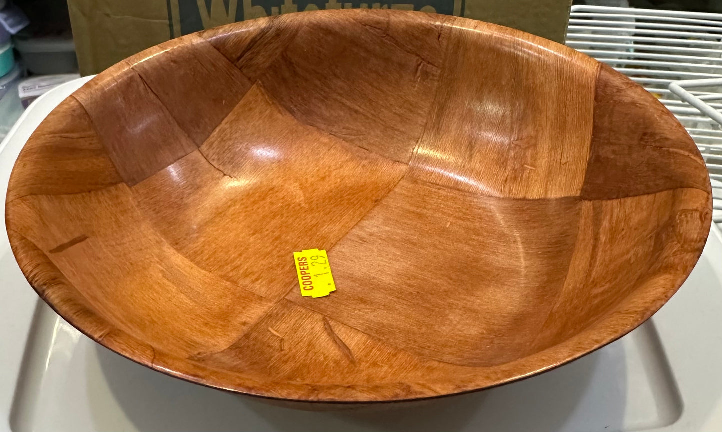 WOVEN WOOD BOWL 20cm