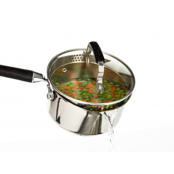 Casserole Steelex Touch 18 cm avec couvercle en verre | Ustensiles de cuisson de qualité supérieure