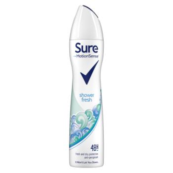 Sure Anti-transpirant Aérosol Douche Fraîche 250ml