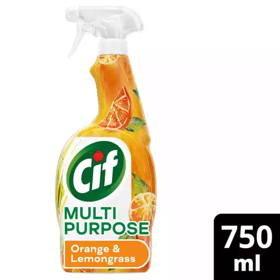 Cif Multipurpose Cleaner Spray Orange & Lemongrass 750 ml