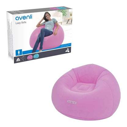 Avenli Fauteuil gonflable floqué - Rose