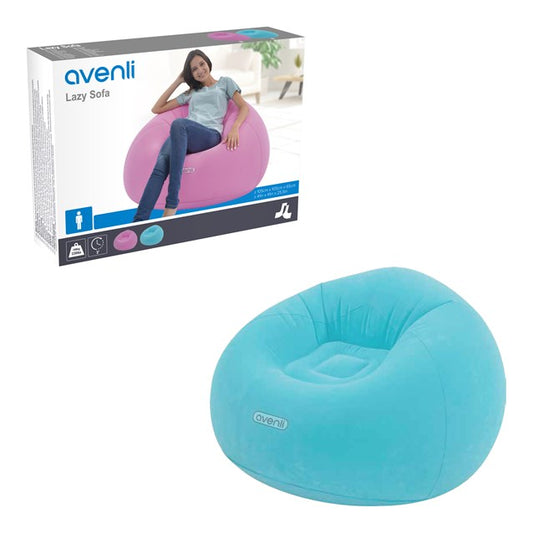 Fauteuil gonflable floqué Avenli - BLEU