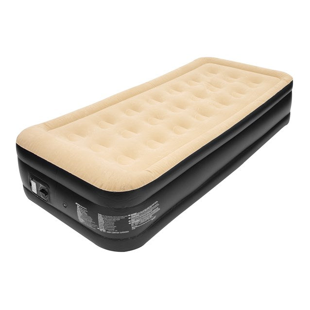 High Raised Twin Airbed + Built in Pump