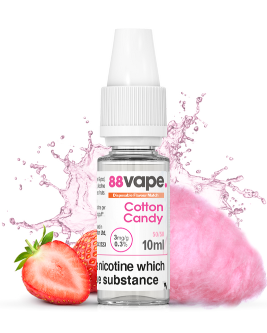 88Vape COTTON CANDY 3mg E-Liquid - 10ml Bottle Flavour Match