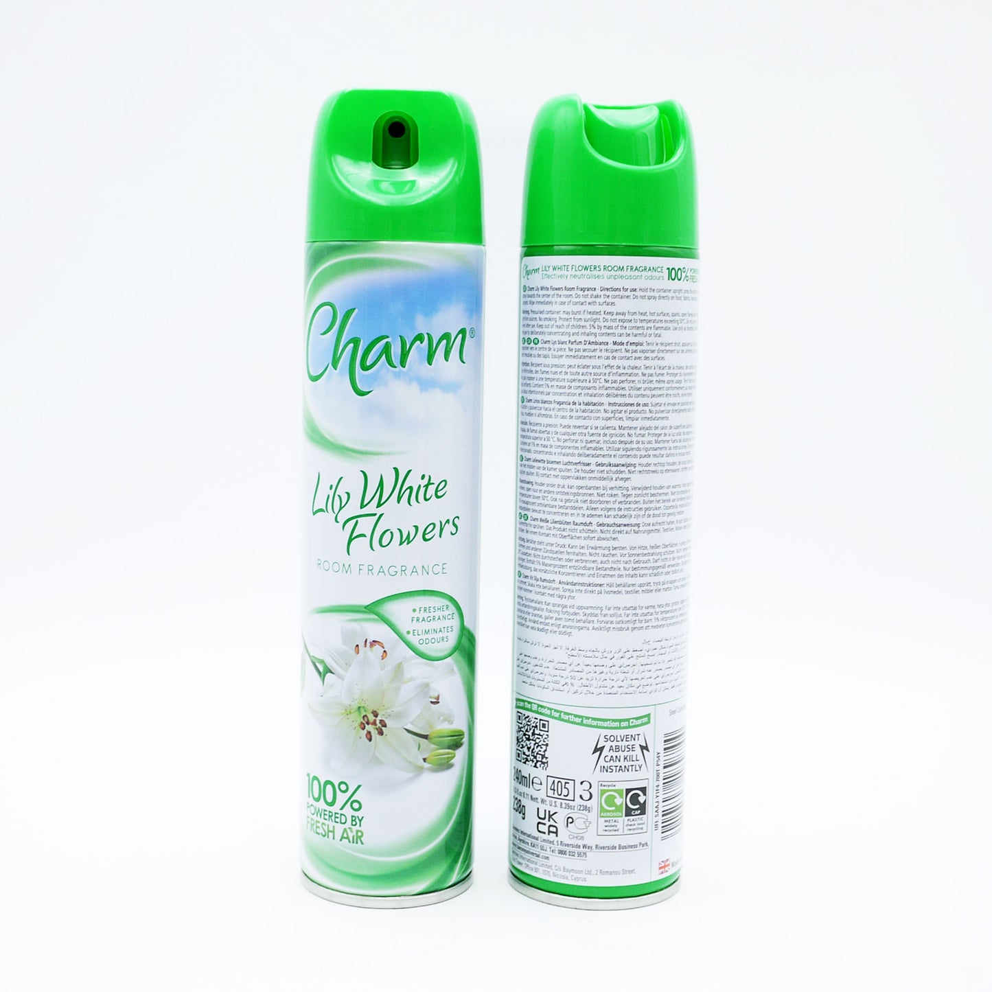 CHARM AIR FRESHENER LILY & WHITE FLOWER 240ML