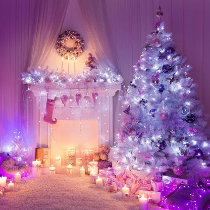 The Christmas Workshop 78820 200 Lumières de Noël à LED Bleues et Blanches / Guirlande Lumineuse Intérieure ou Extérieure / 20,9 Mètres / 8 Modes d'Éclairage / Idéal pour Noël, Mariages et Jardins