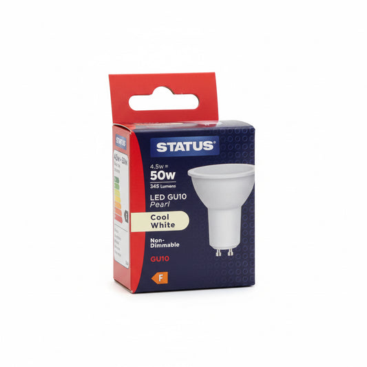 4w = 50w = 350 lumens - LED - GU10 - 100° - PA - Pearl - Cool White - 4000k - 1 pk