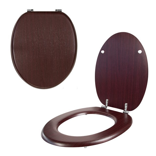 Mahogany Effect Toilet Seat