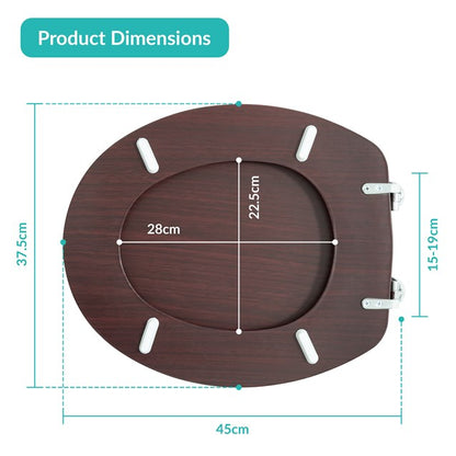 Mahogany Effect Toilet Seat