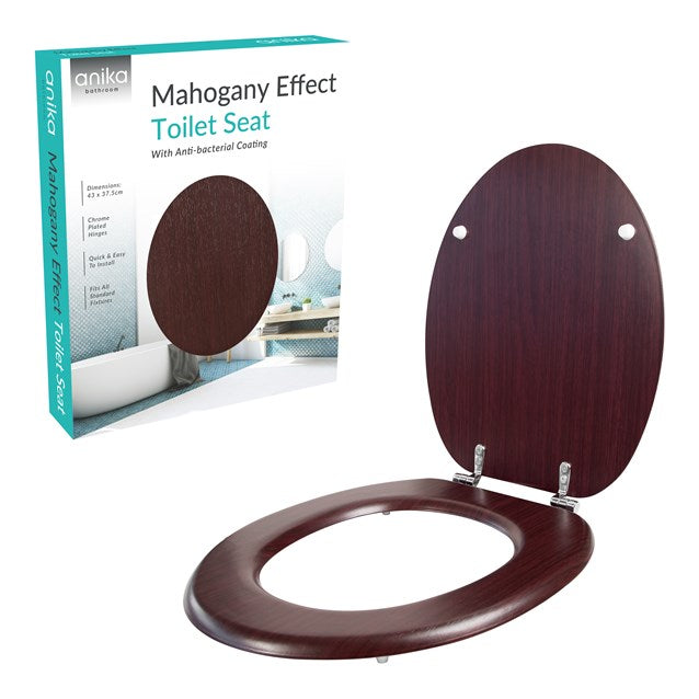 Mahogany Effect Toilet Seat