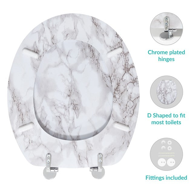 Marble Effect Toilet Seat