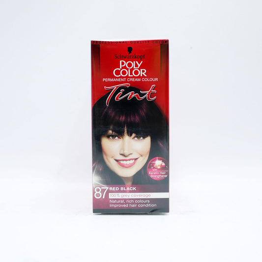 SCHWARZKOPF POLY TINT HAIR DYE RED BLACK 87