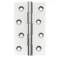 100mm Chrome Pk of 3 Hinges With Screws