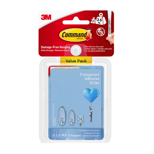 Recharges adhésives transparentes assorties Command 17200CLR