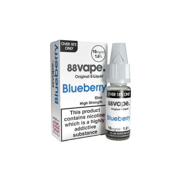 S8427 88Vape Blueberry 16mg E-Liquid - 10ml Bottle