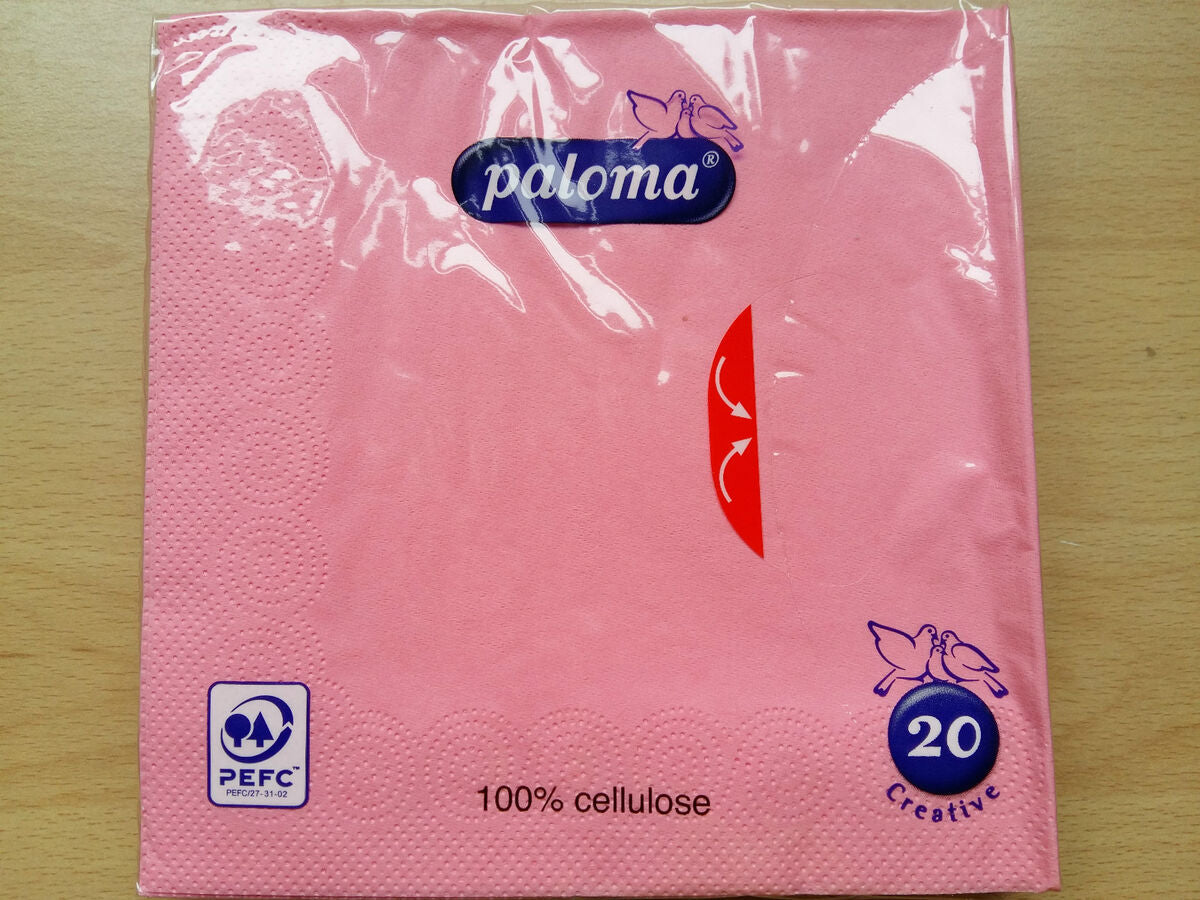 PALOMA PALOMA 3 PLY PINK(Coral )NAPKINS PK20