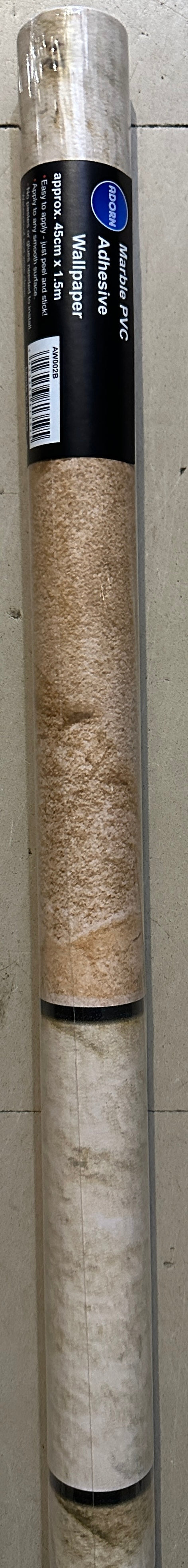 Papier peint adhésif en PVC effet marbre