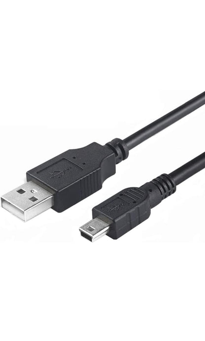 USB Data Sync & Photo Image Transfer Cable by Keple, Lead for Panasonic Lumix DMC-TZ Series: DMC-TZ20 / DMC-TZ22 / DMC-TZ3 / DMC-TZ35 / DMC-TZ37 | USB 2.0 A Male To Mini B 8-pin Flat Male | 1.5m