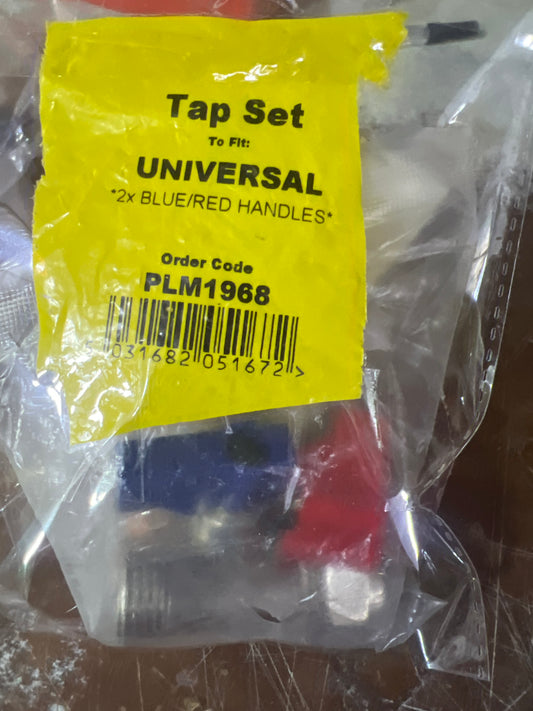 Tap set 2xblue red handle