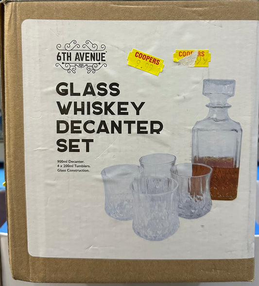 ENSEMBLE CARAFE À WHISKY EN VERRE