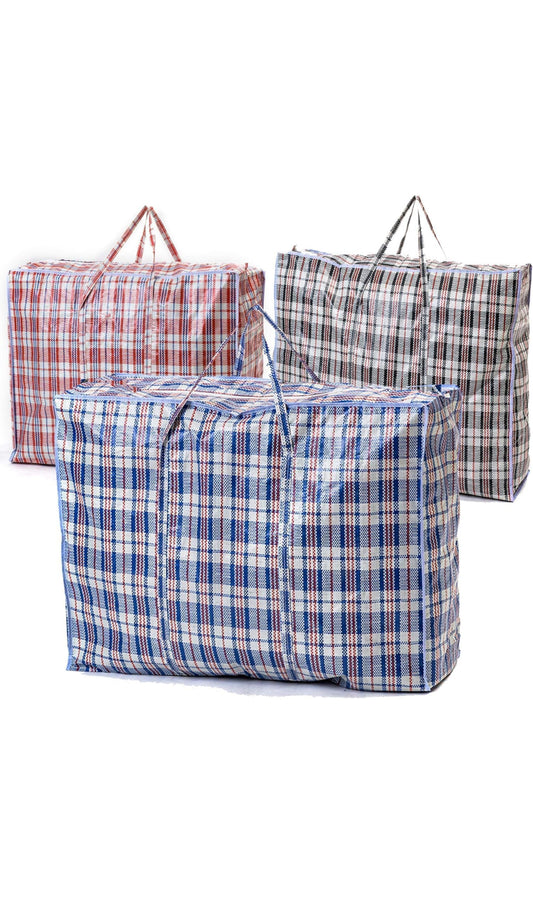 Sacs de lavage très grands, solides et durables | Idéal pour le linge, les déménagements, les courses, le rangement | Sac de rangement réutilisable avec fermeture éclair