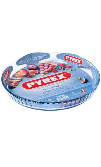Pyrex 812B000 Moule à Quiche/Tarte en Verre Bake and Enjoy Haute Résistance, 25 cm