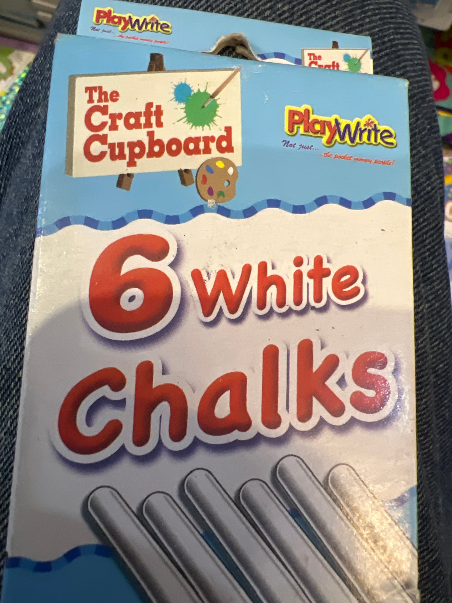 6 craies blanches