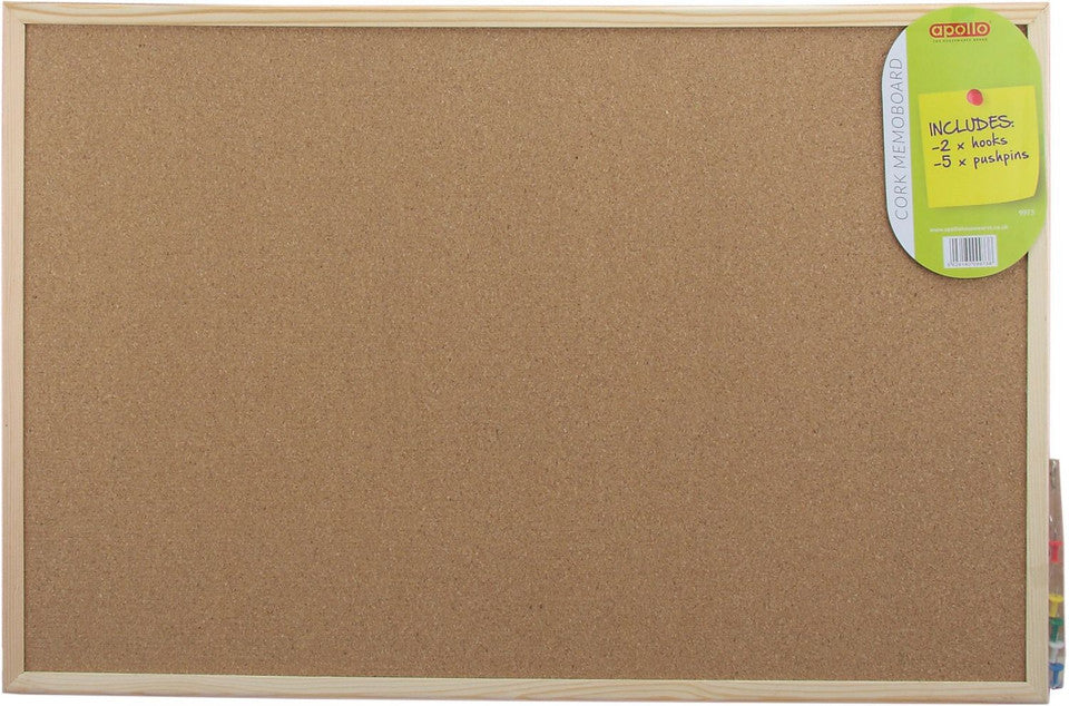 Apollo Cork Memo Board 60x40cm