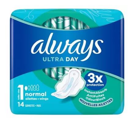 Always Ultra Jour Normal avec ailettes x14