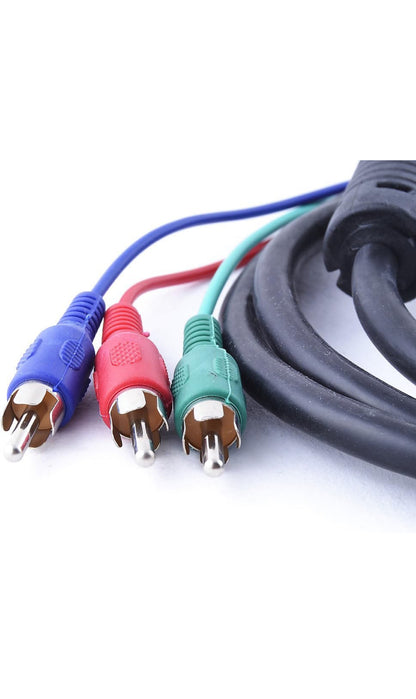 VGA to 3 RCA RGB Cable, Stereo Audio, Video, 1.5m