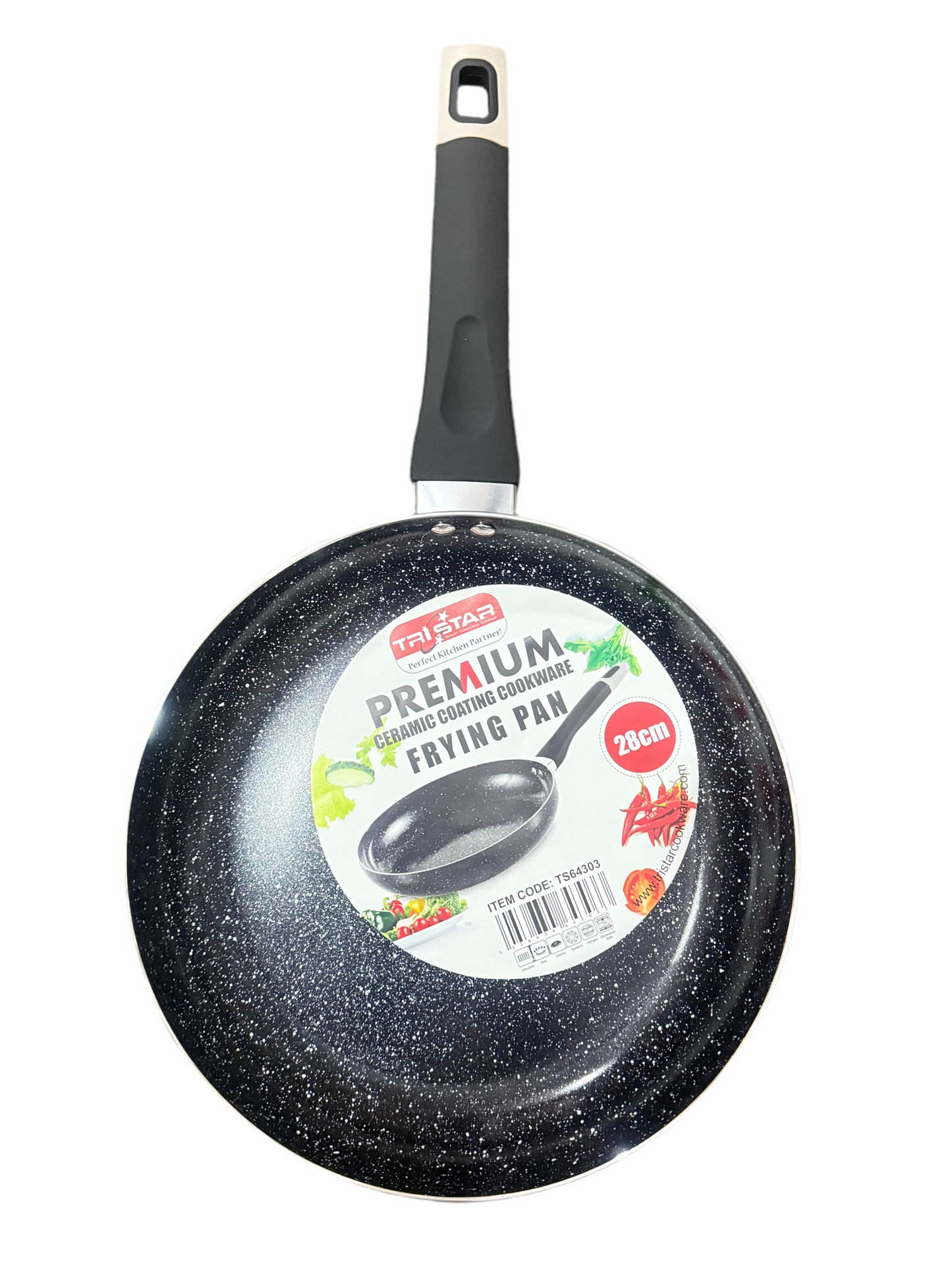 TRISTAR PREMIUM CERAMIC COATING COOKWARE FRYING PAN 28cm