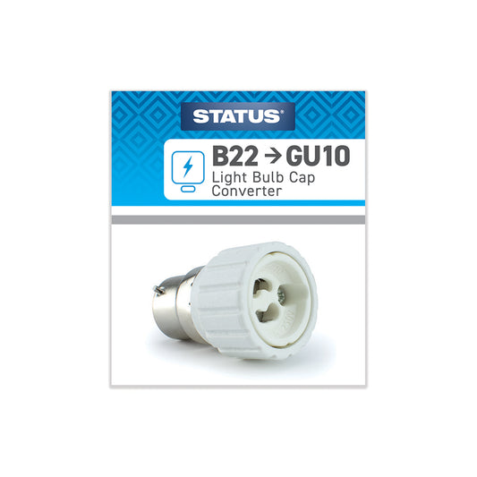 BC to GU10 - Light Bulb Cap Converter -1 pk - In a Box