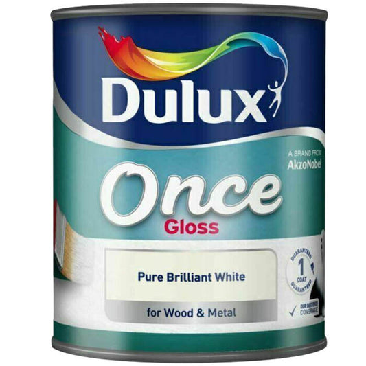 DULUX Laque Monocouche Blanc Pur Brillant Bois & Métal | 750ML