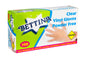 Bettina 100pc Clear Vinyl Gloves Powder Free MEDIUM