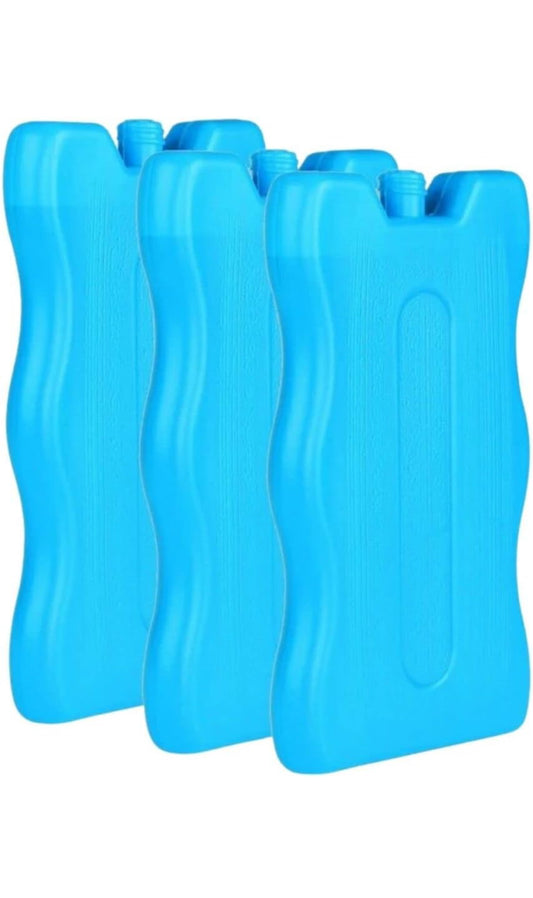 DURA Blocs de Glace Réfrigérants Bleus, Sacs Isothermes Mince pour Extérieur, Pique-Nique, Plage - Sacs de Refroidissement Réutilisables et Durables - Blocs de Glace Congélateur pour Garder les Boissons au Frais Pendant des Heures, Lot de 2