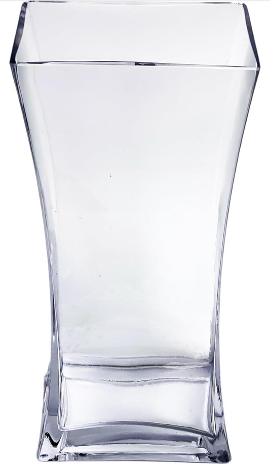 Simple Creative Flat Transparent Glass Vase, Rectangular Desktop Flower Arrangement