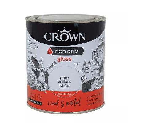 Peinture laquée Crown Non Drip blanc éclatant 750 ml