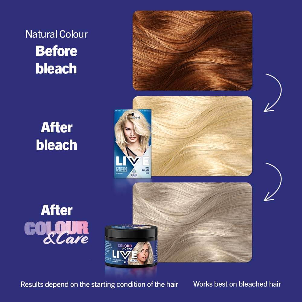 Schwarzkopf Colour & Care Live 5min Colour Boost Hair Mask, Icy Pearl 150ml