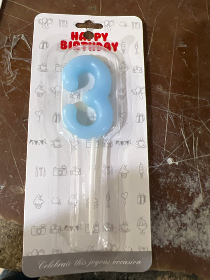Number candles 0 blue