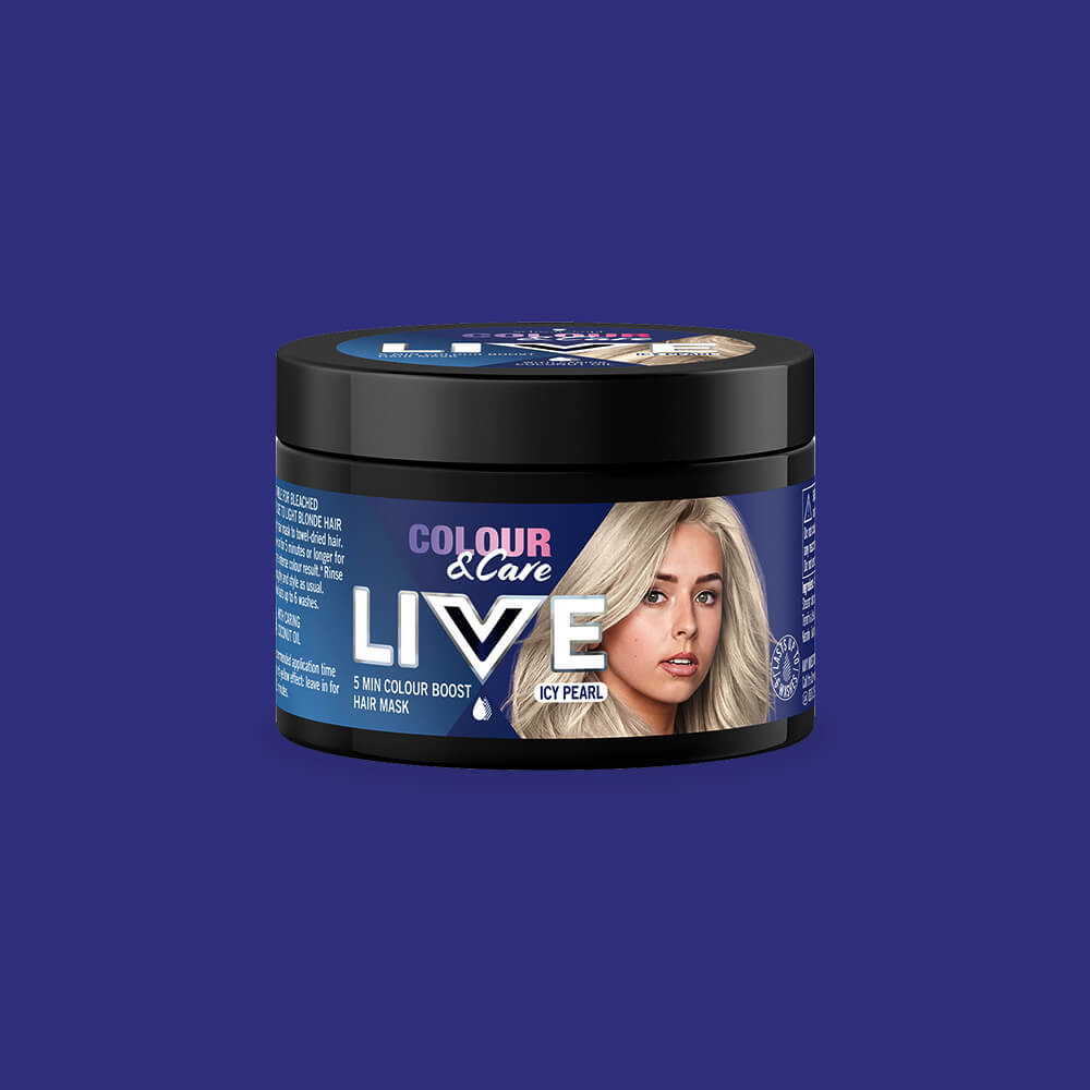 Schwarzkopf Colour & Care Live 5min Colour Boost Hair Mask, Icy Pearl 150ml