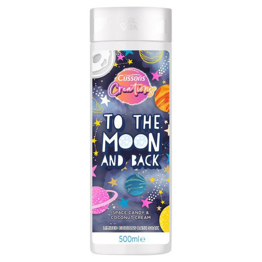 Cussons Creations To The Moon And Back Bain Moussant Bonbons spatiaux & crème de coco 500 ml