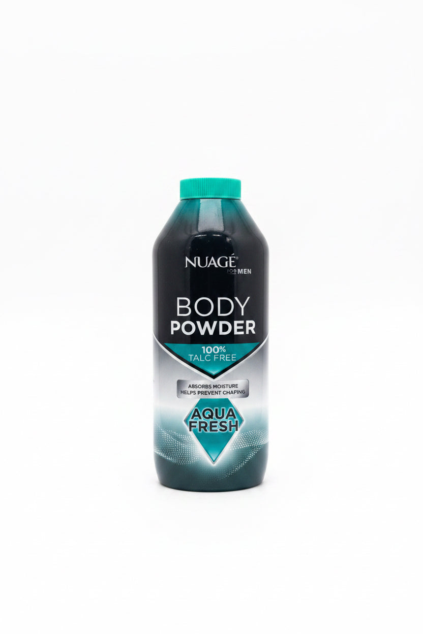 NUAGE FOR MEN BODY POWDER 100%TALC FREE AQUA FRESH 250g