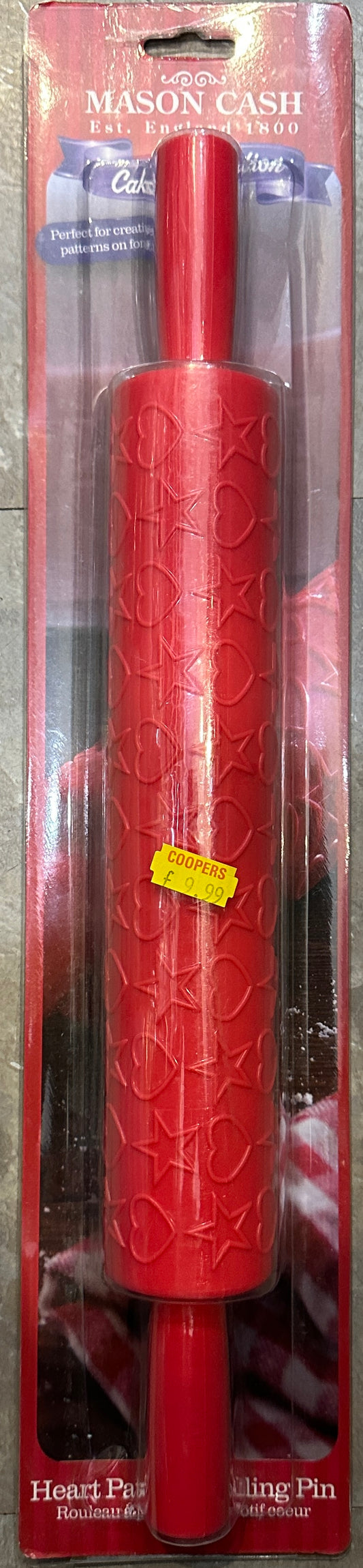 Rouleau à pâtisserie motif cœurs