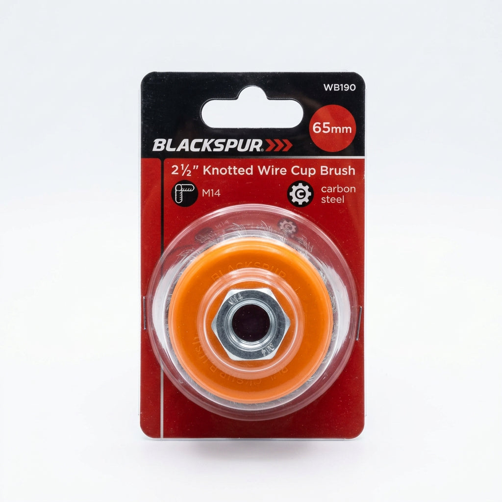 BLACKSPUR 2 1/2 KNOTTED WIRE CUP BRUSH 65mm
