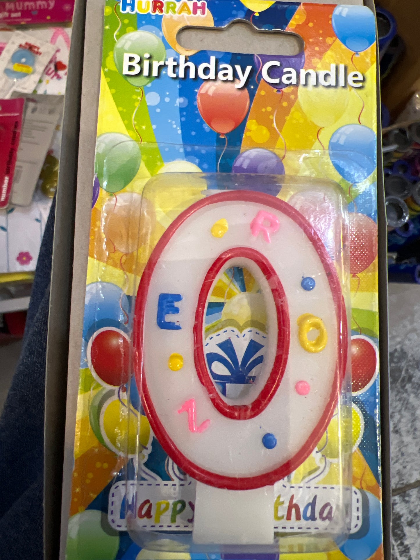 Number 0 candle